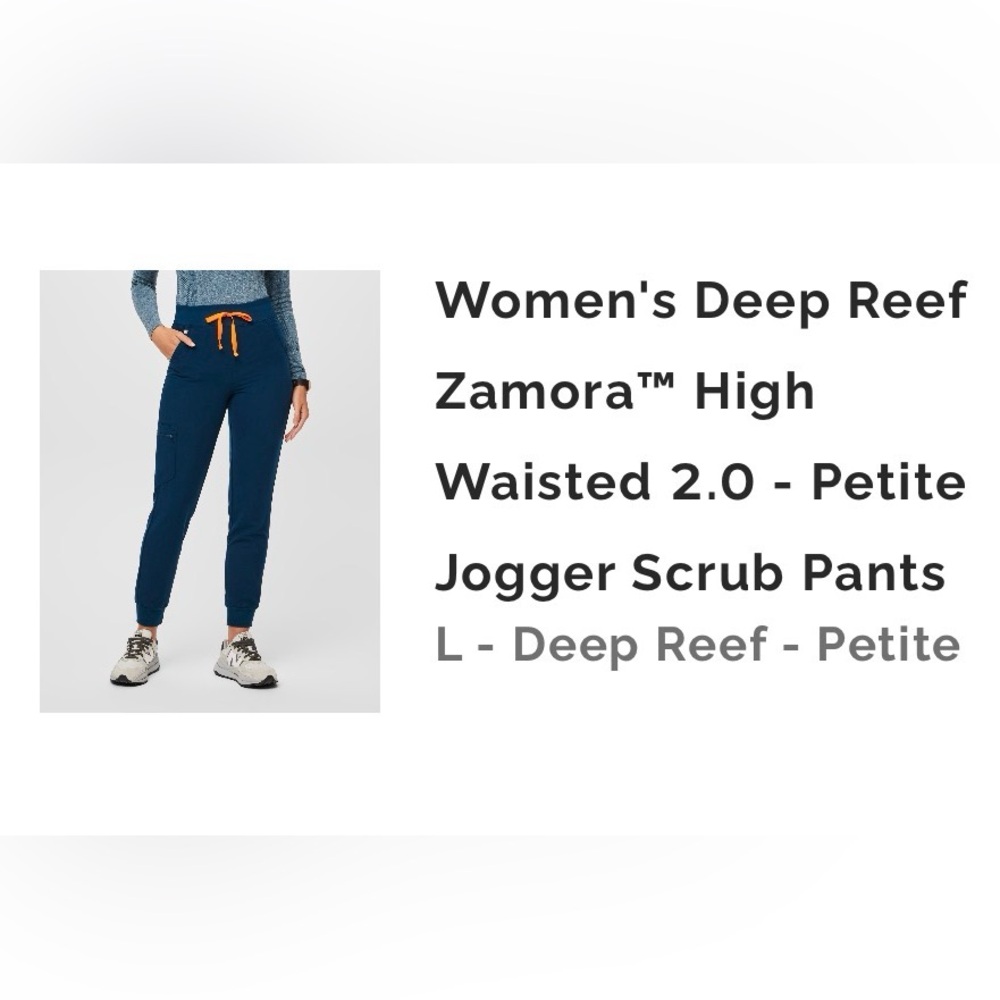 Figs Zamora High Waisted Deep Reef petite